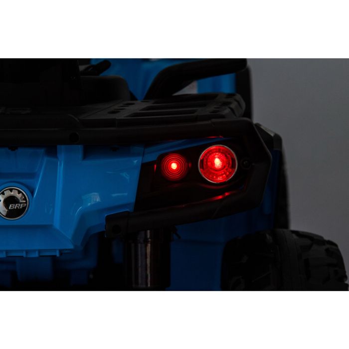 ATV electric 4x4 Can-Am Outlander, 2 copii, 24V, roti cauciuc EVA, albastru