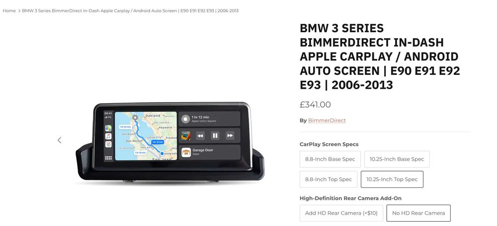 Navigatie tip tableta BMW 3 E90 E91 E92 E93 Apple CarPlay Android Auto