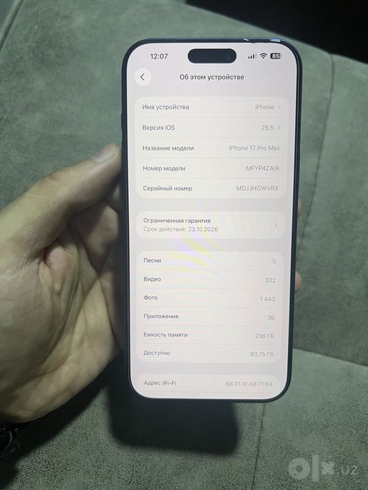 Iphone 17max 256gb koʻk