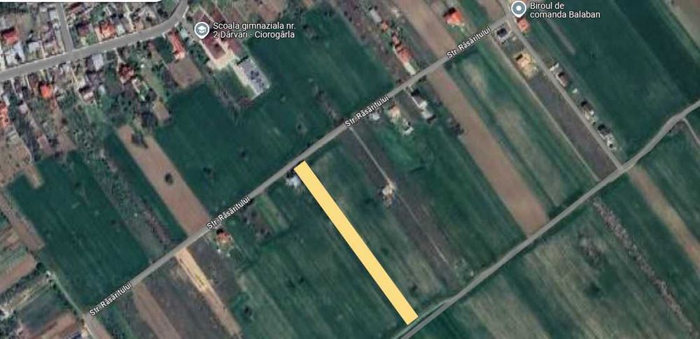 Teren intravilan sat Dârvari, comuna Ciorogarla, Ilfov