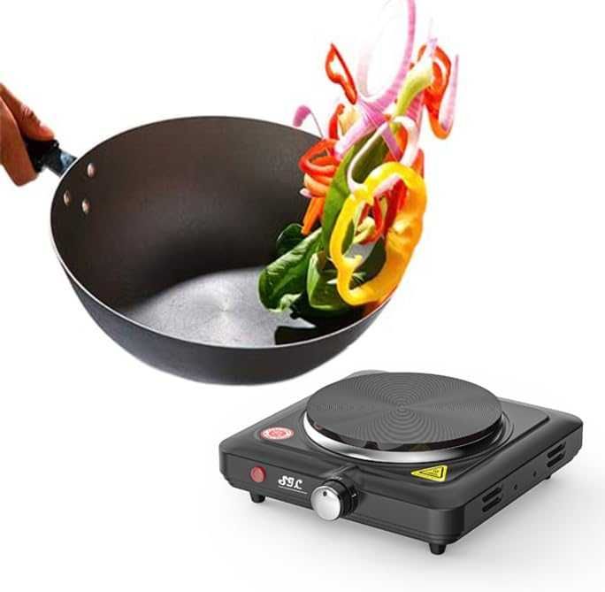 Преносим електрически котлон SIC, една плоча, чугун, 1500W