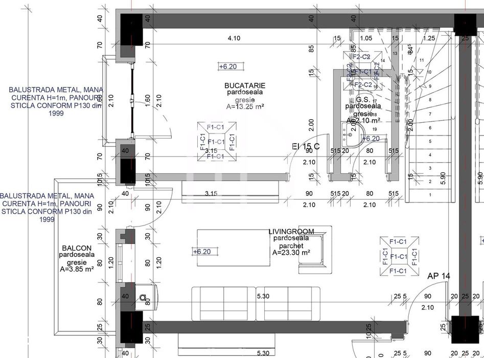 Apartament cu 3 camere, 76mp utili, balcon, parcare, zona Turnisor