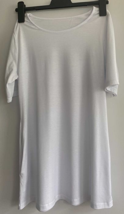 Rochie tricou cu buzunare, nou, bumbac cu vascoza, S/36