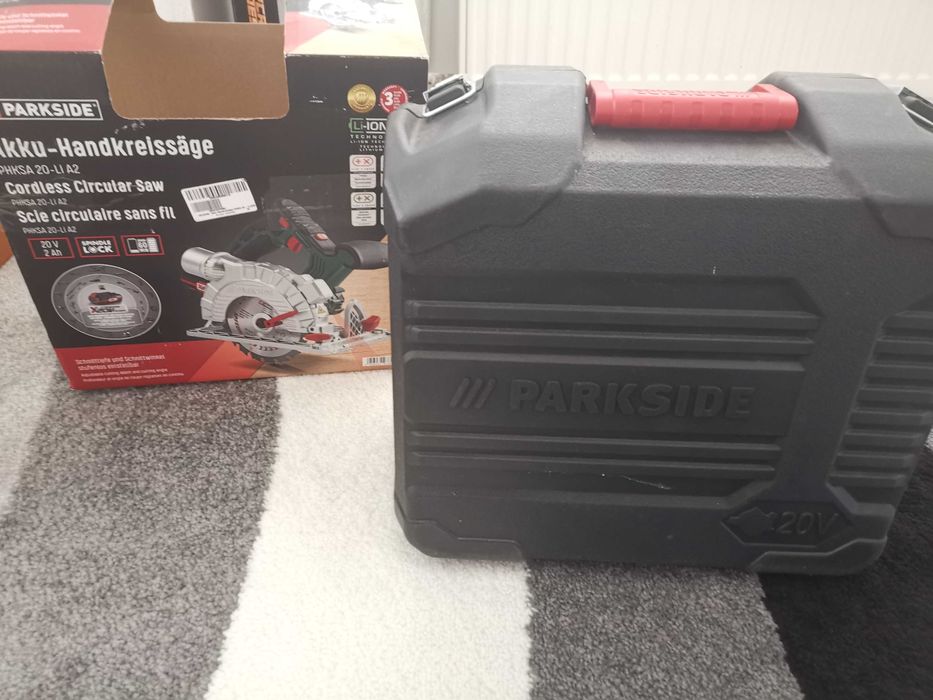 НОВ Акумулаторен Ръчен циркуляр Parkside 20v