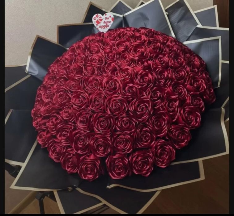 Букеты из атласной ленты