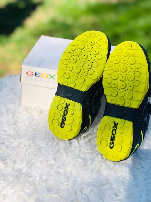 Bocanci baiat GEOX-marimea 30,inter19,5cm,nu ghete piele inpermeab Somon