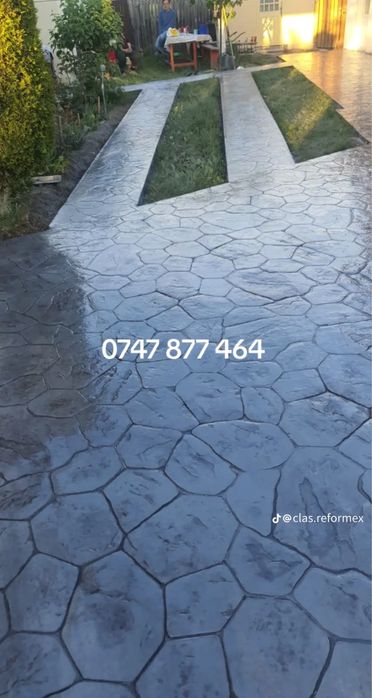 Beton amprentat/maturat /elicopterizat