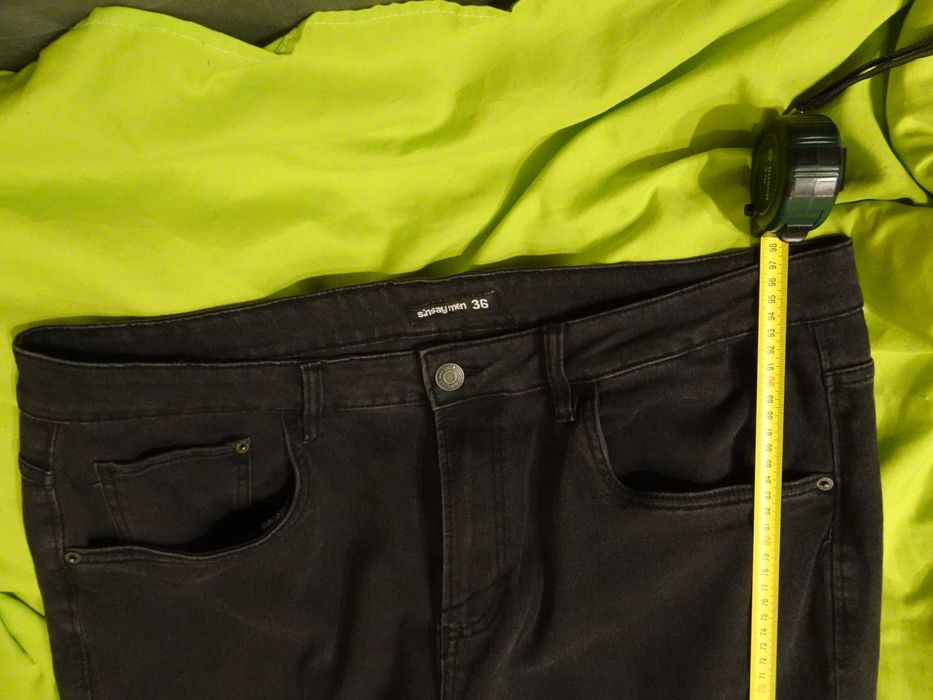 Комплект мъжки дънки, нови, размер W36, цвят: графитен + колан