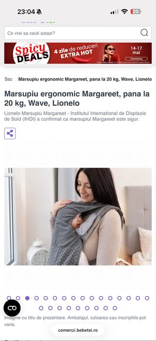 Marsupiu bebe nou