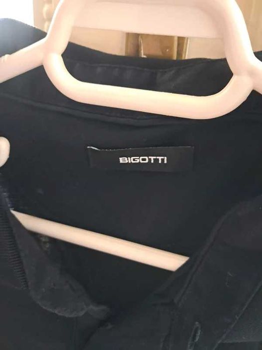 Tricou Polo Bigotti Negru, 100% Bumbac, Mărimea L