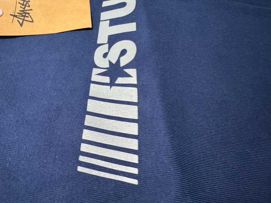Stussy Reflective Logo Navy Blue T-shirt
