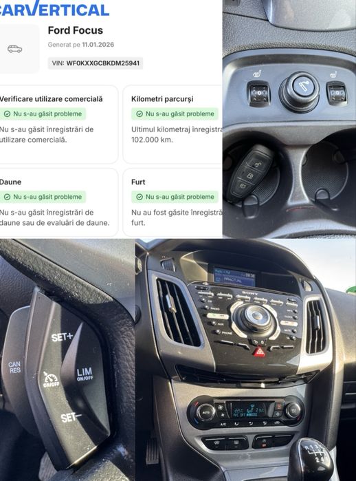 Vând Ford Focus Motor 1.0 Benzină An 2014 Euro 5 Econetic Recent Înmatriculat