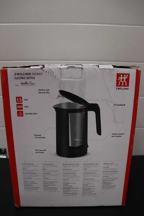 Електрическа кана ZWILLING ENFINIGY от неръждаема стомана, 1850W, 1,5л