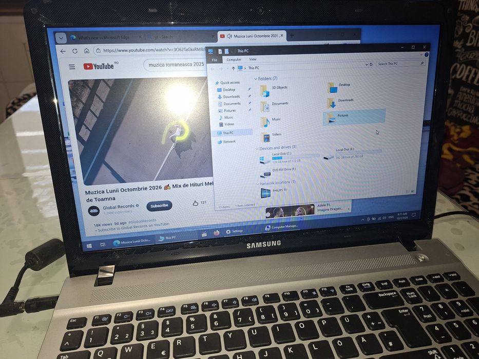 Samsung E300, baterie bună,ideal tester auto, 8 gb ram, Intel 997, 500 gb HDD, Bluetooth