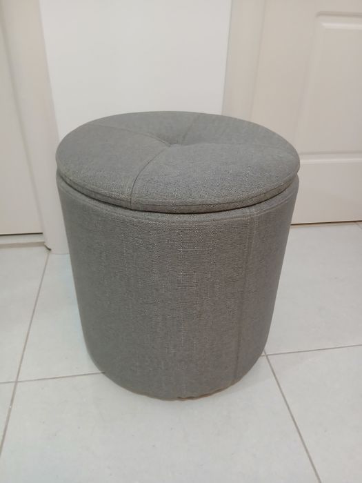 Taburet cu depozitare gri