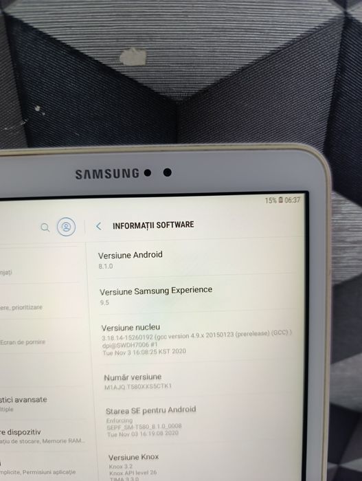 Tableta 10 inch Samsung t580 2gb ram 16 gb android 8.1 perfect funcțio