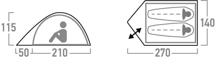 Палатка 2-местная Outventure