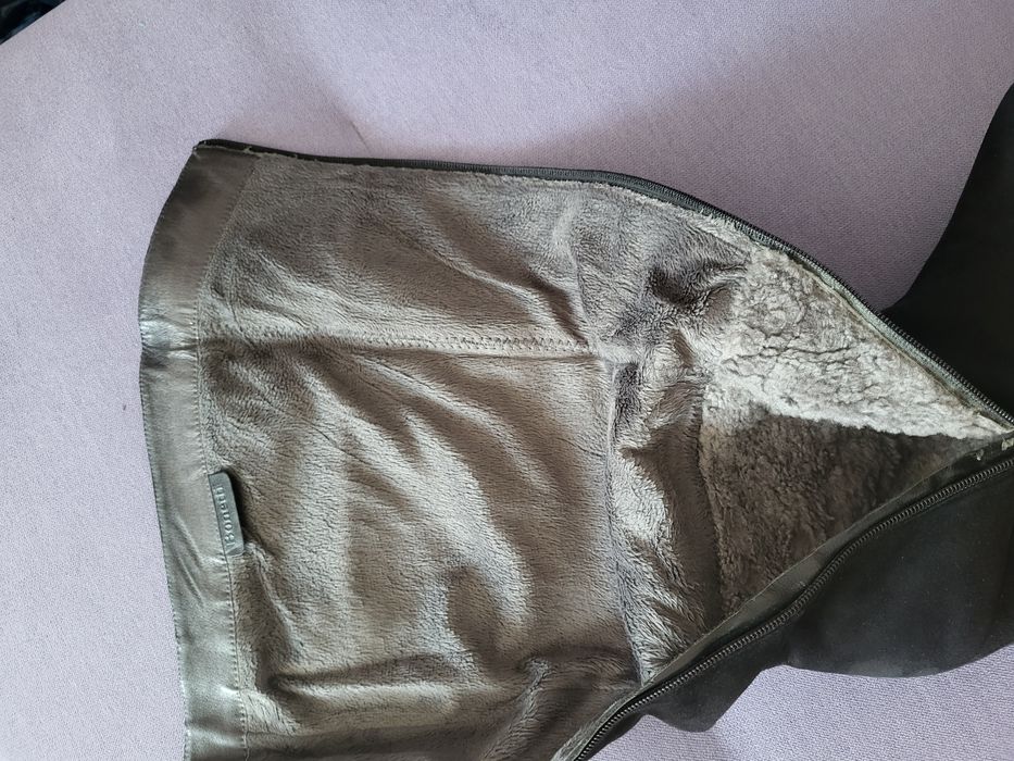 Ботфорды, натуральная замша.