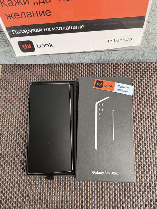 НОВ! 512gb! SAMSUNG S25 ULTRA Лизинг от 72лв/м  ГАРАНЦИЯ silverblue