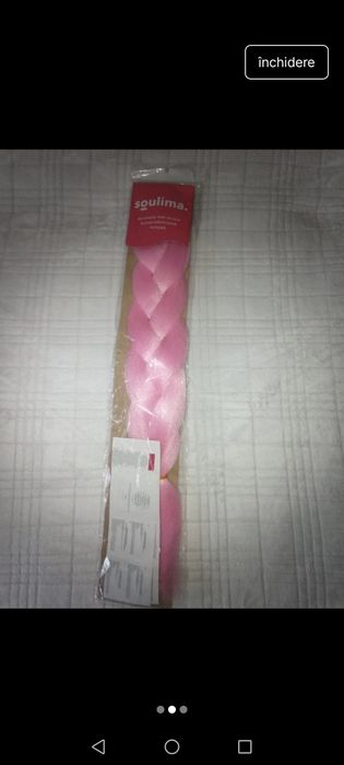 Extensii roz pentru împletituri