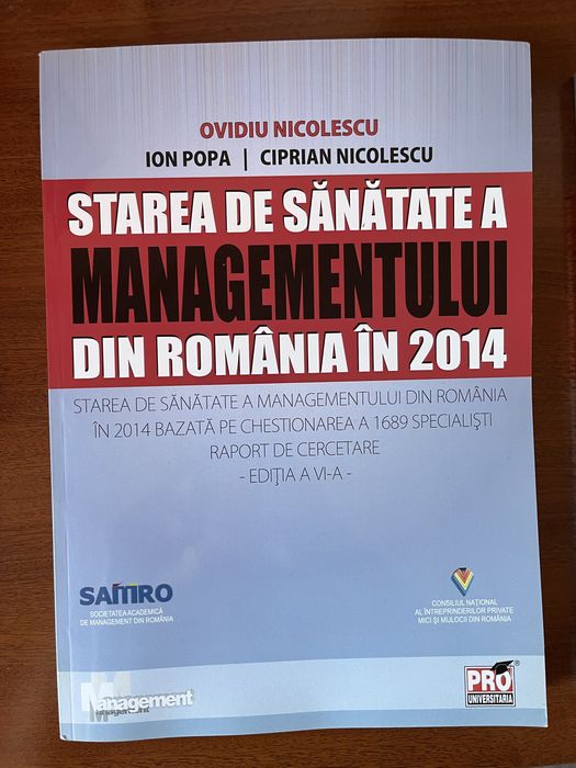 Starea de sanatate a managementului din Romania in 2014