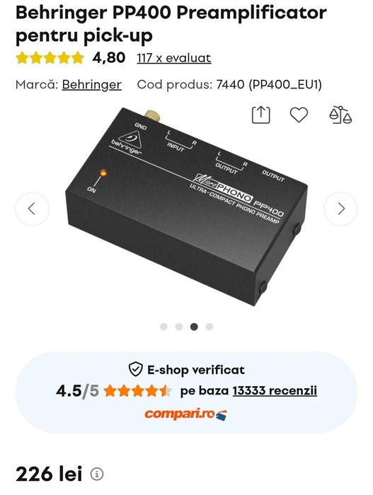 Pick-up platan dj Reloop RP-2000 USB MK2 + capac +preamplificator