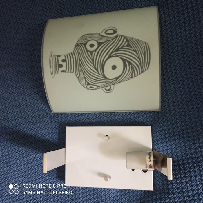 Люстра парус на 4 патрона Е27 жёлтая и салатовая