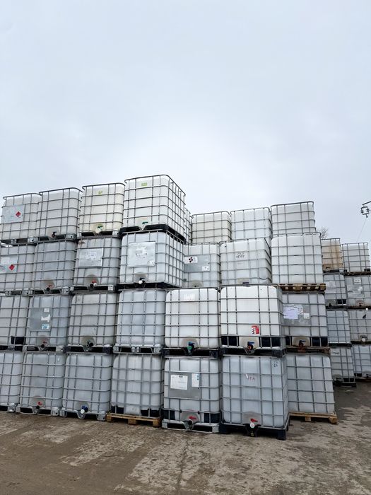 Bazin IBC 1000L alimentar, import Italia, cu robinet, factură