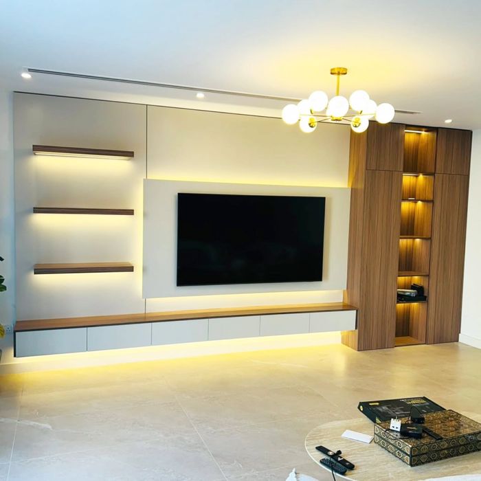 ТВ зона Астана. Мебель на заказ. Зеркало. Tv zona mebel na zakaz zerka