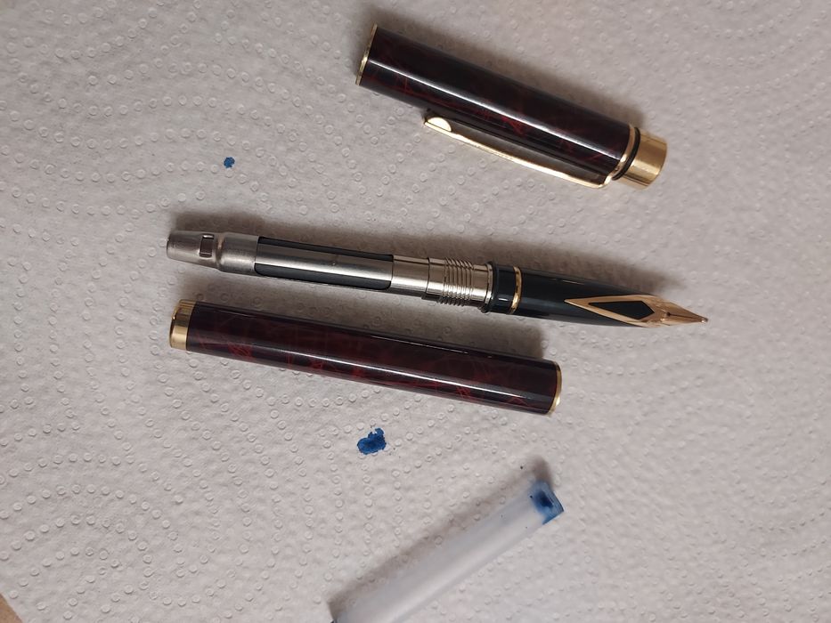Stilou Sheaffer Garnet Ronce penita aur 14k