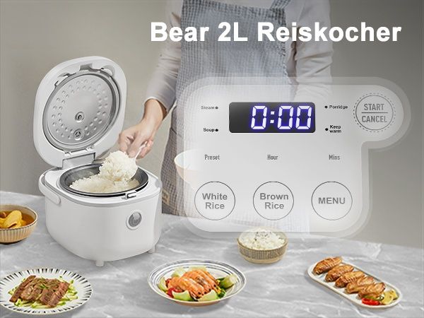 Оризовар 2л. Автоматичен уред за готвене на ориз, супа и каша