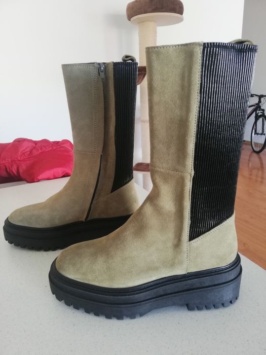 Cizme de piele Zara