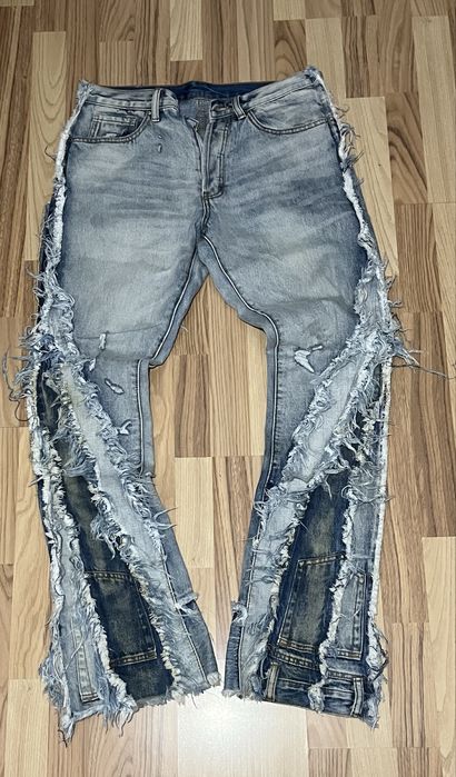 Mnml B373 Patch Flare Denim - Light Blue