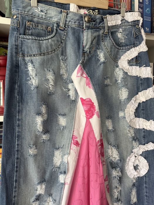 Екстравагантна дълга дънкова пола Л размер