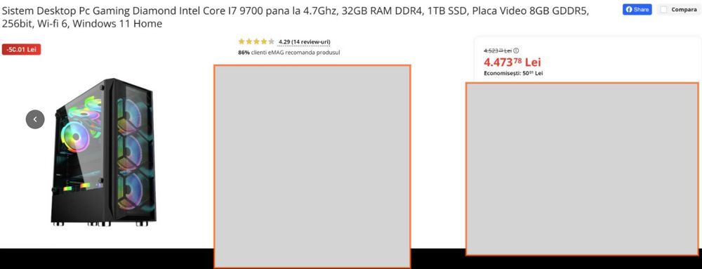 PC de gaming cu adapter