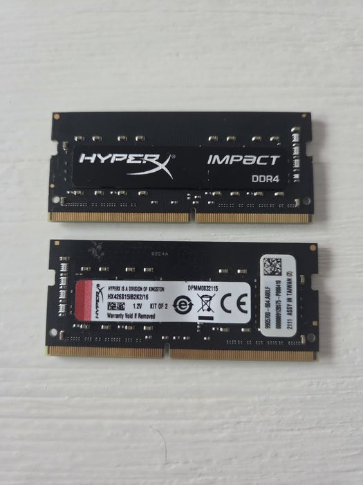Kingston Hyper X Impact 16GB (2x8GB) DDR4 2666MHz CL15 Laptop RAM