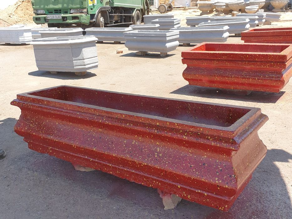 Гул тувак, вазоны, горшки, кашпо из крашенного бетона