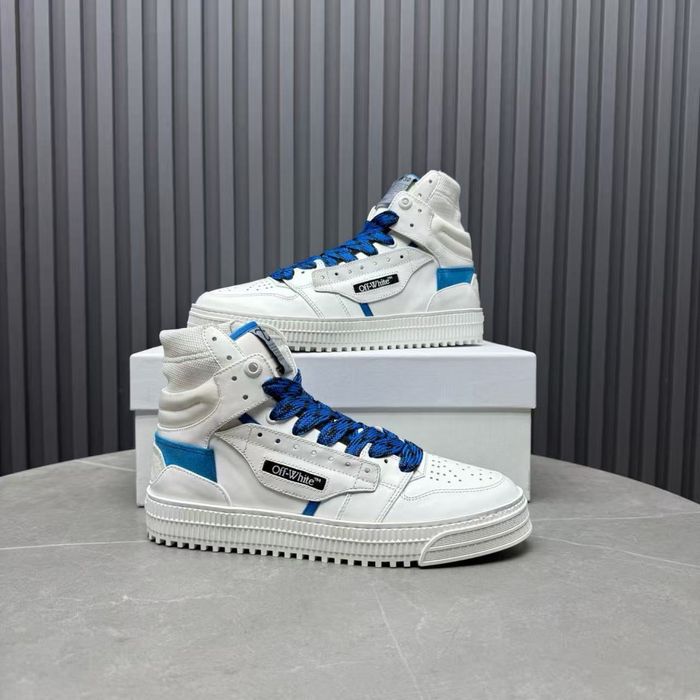 Off-White 3.0 Off Court leather sneakers White/Blue Poze Reale