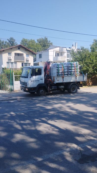 Транспорт със самосвал с кран за София и околностите