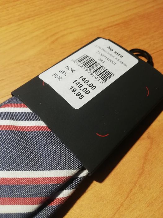 Вратовръзка Dressmann, Райе червено синя