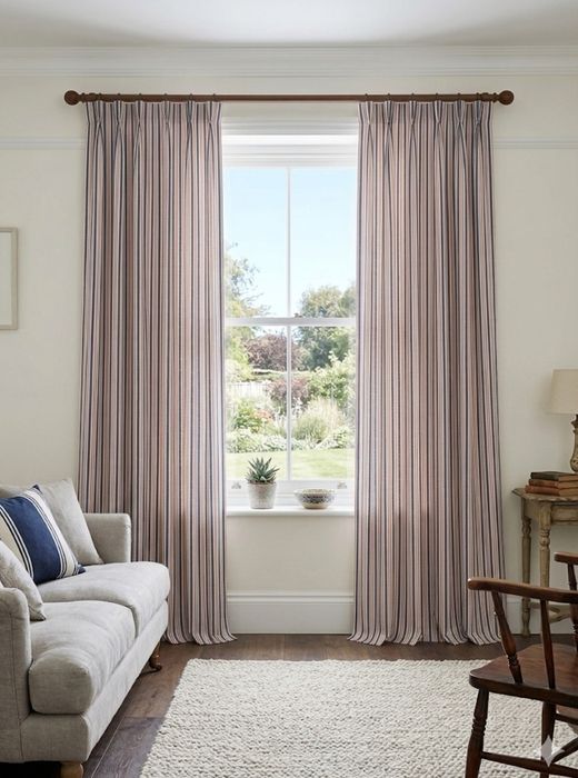 Set 4 draperii dungi