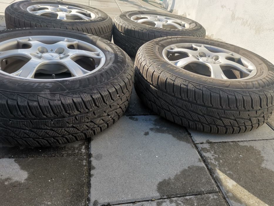 Vând jante aliaj cu anvelope de iarnă, 6.5Jx16 H2 ET 38.