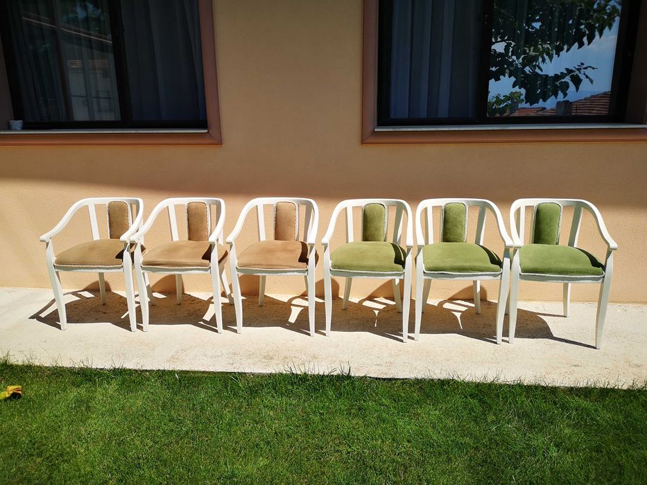 Трапезни столове 6 броя дървени