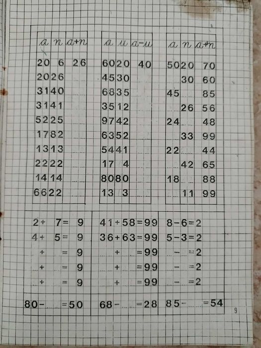 Vând caiet Aritmetica clasa 1 din 1973