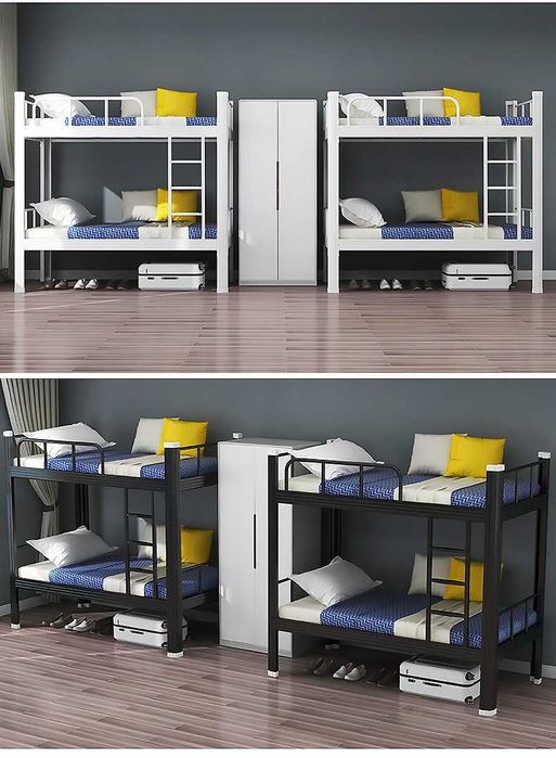 Прочная металлическая двухэтажная кровать для детей и взрослых