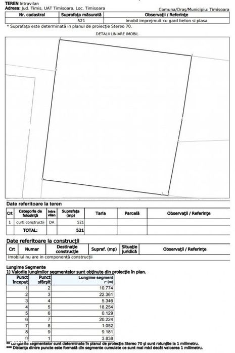 Comision 0% - Braytim - Teren intravilan - Su: 521mp - pt casa individ