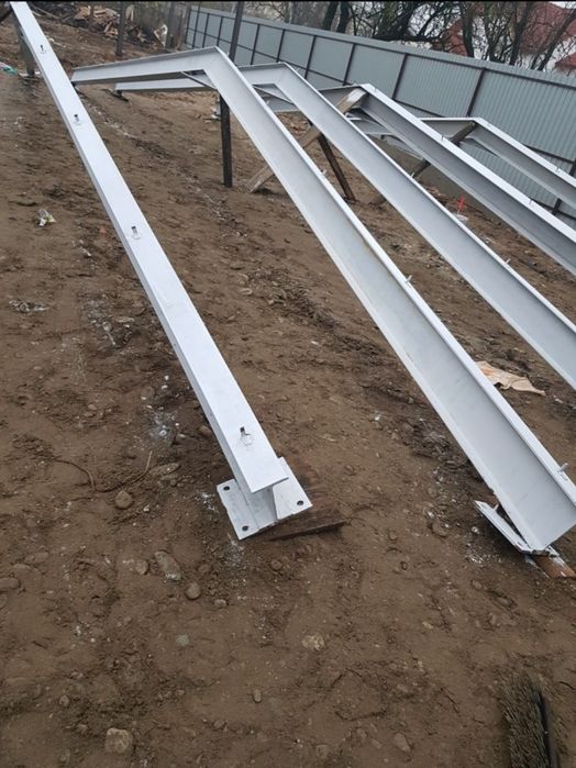 Ferme metalice la 10m din  IPE160 și 10stalpi la 4m