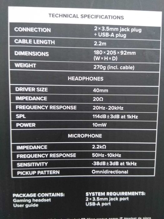 Căști Gaming cu microfon flexibil - noi, sigilate