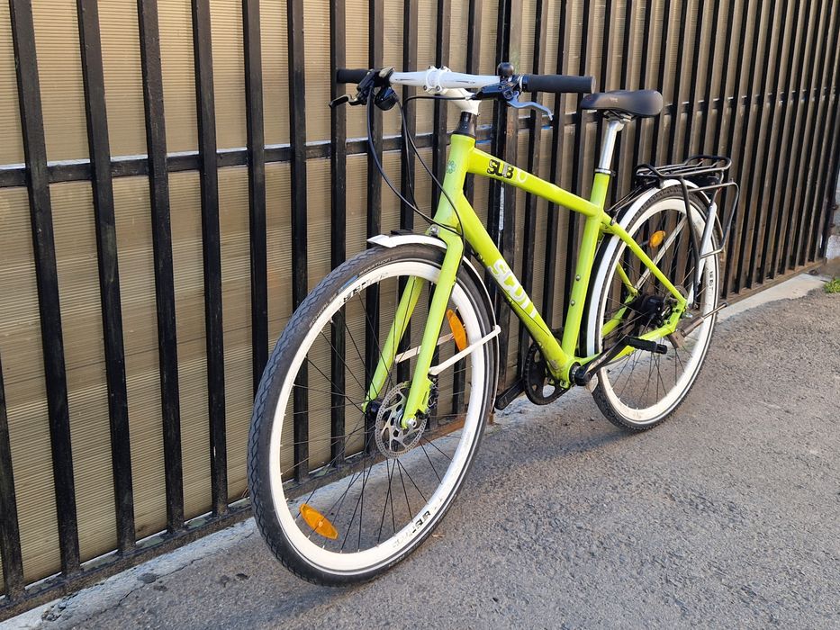 Bicicleta Scott Sub 10 Urban Bike Alfine 8 City Frâne hidraulice Cadru Alu marine L