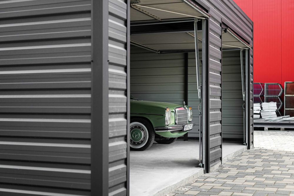 Garaje auto moderne pe structura metalica, pret avantajos